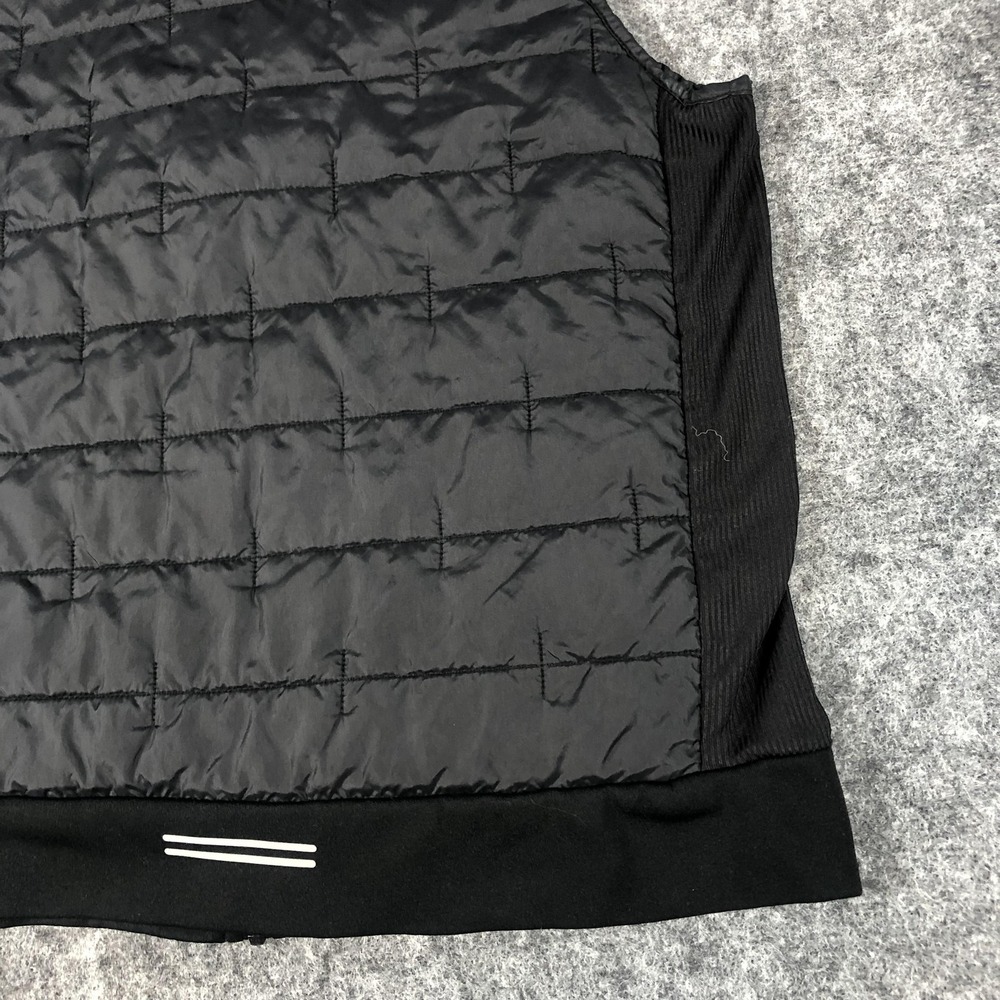 Nike Therma-Fit Running Vest Wome's Small Black Quilted‎ Zip Pockets Insulated - Picture 12 of 14